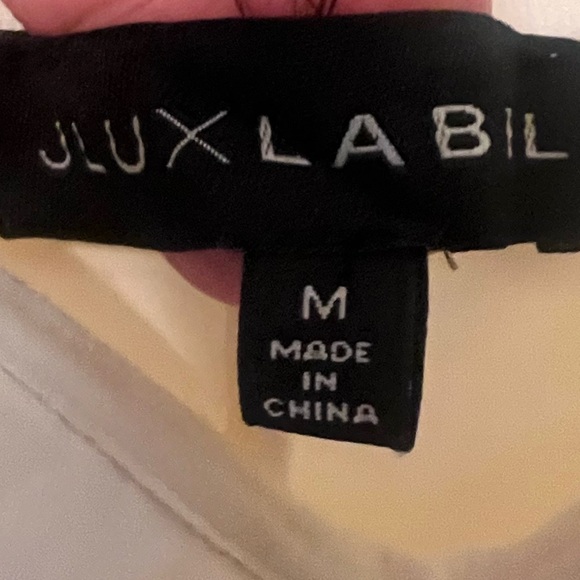 JLUXLABEL Cream Bodysuit with Detachable Spaghetti Straps, size medium run small - Picture 2 of 10